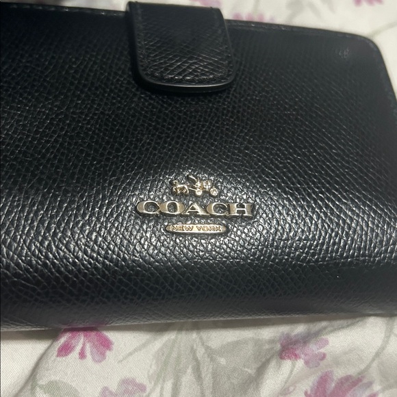 Coach Black Textured Leather Wallet - Picture 9 of 10